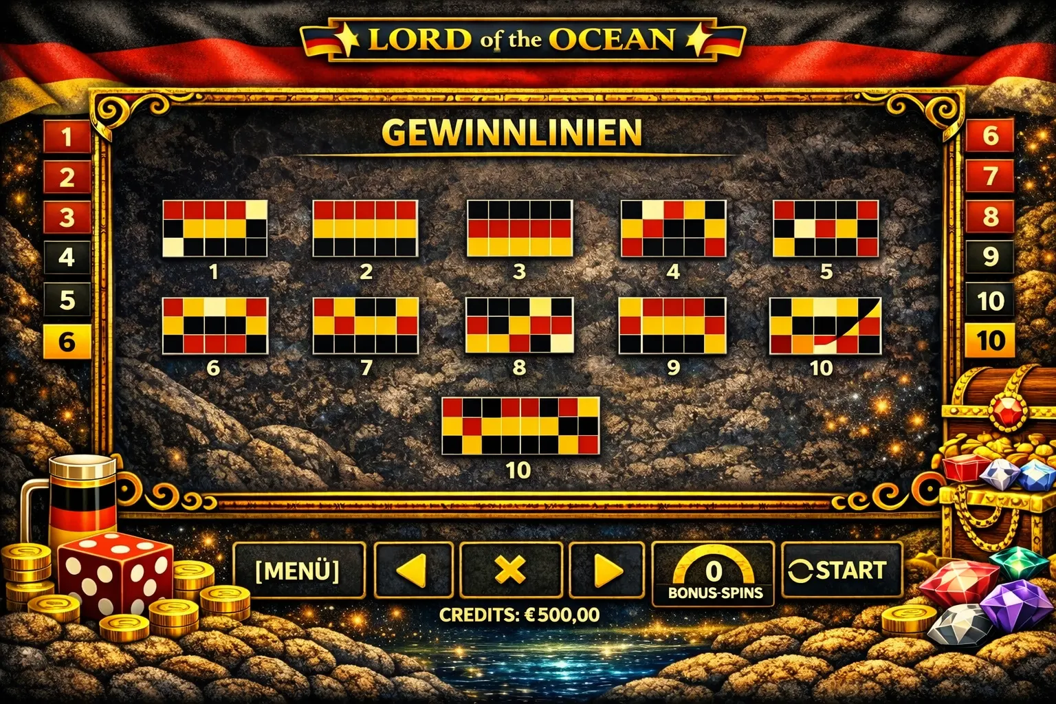 Wo kann man Lord of the Ocean spielen?